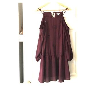 Plum “Cold Shoulder” Dress